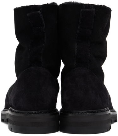 Tøj Manolo Blahnik Manolo Blahnik Tomosa Suede Shearling Boots Sort | 324-2781, 1