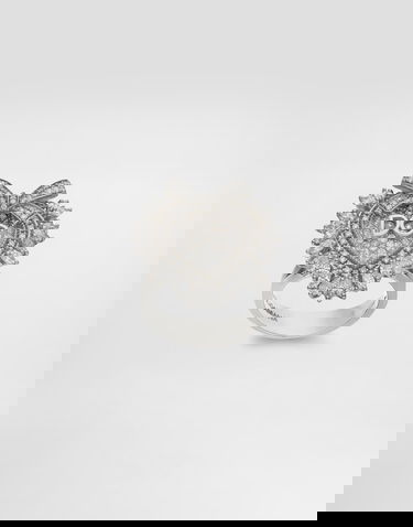 Ring Dolce & Gabbana Dolce & Gabbana Devotion Heart Ring, 18K White Gold with Diamonds, Size 56 Metalisk | WRND1KWWH0180001, 3