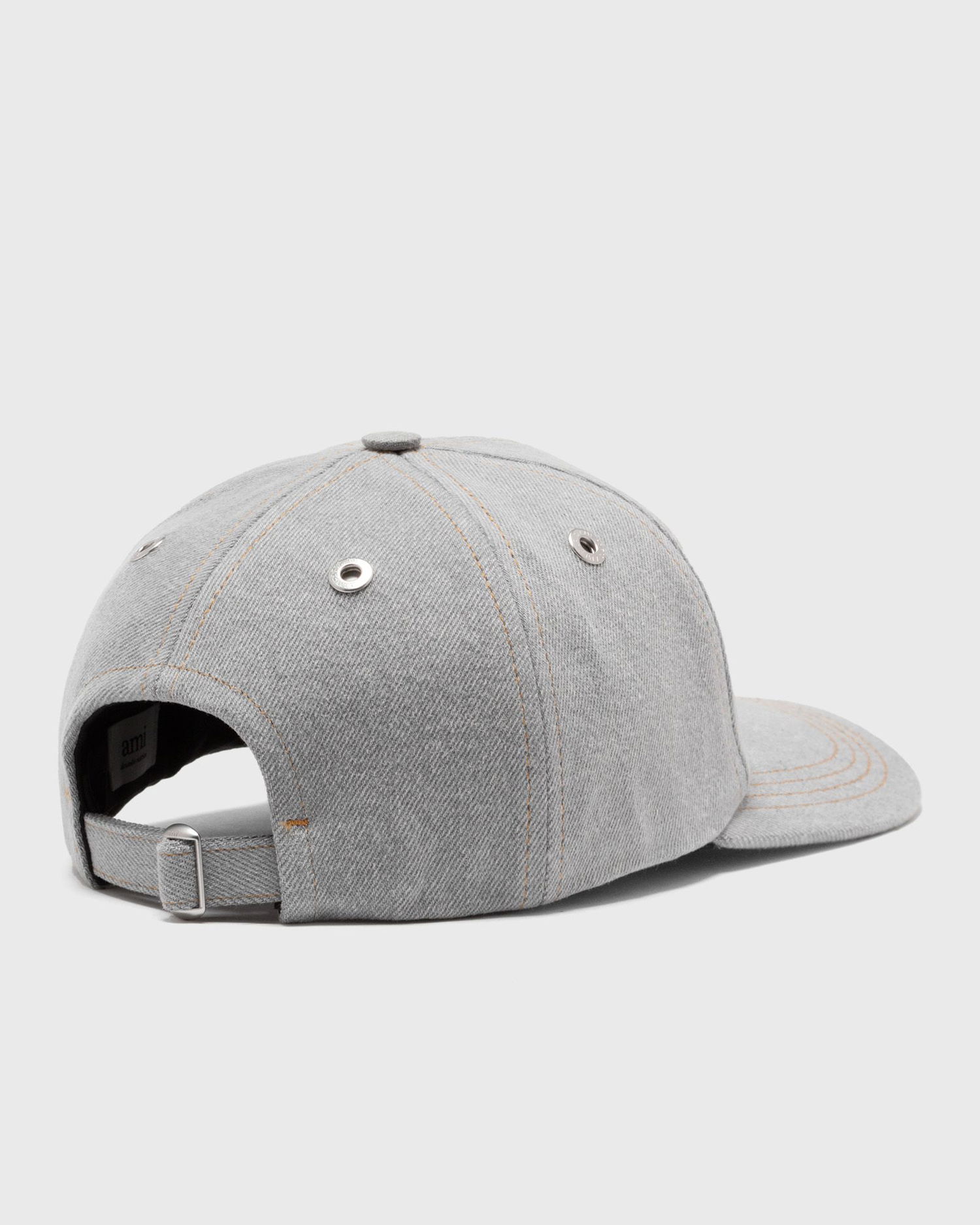 Kasket AMI Paris De Cœur Embroidery Denim Cap Grå | UCP006.DE0028, 1