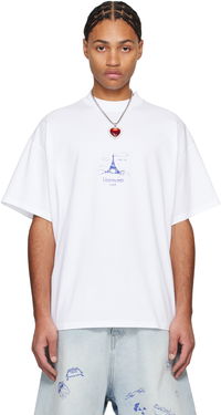 Scribbled Paris Print T-Shirt