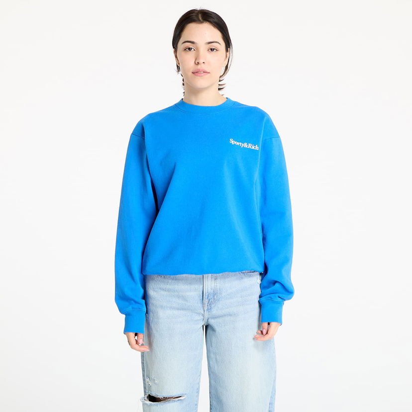 Sweater Sporty & Rich Sporty & Rich Health is Wealth Crewneck Sweatshirt Blå | ST071622300BL67