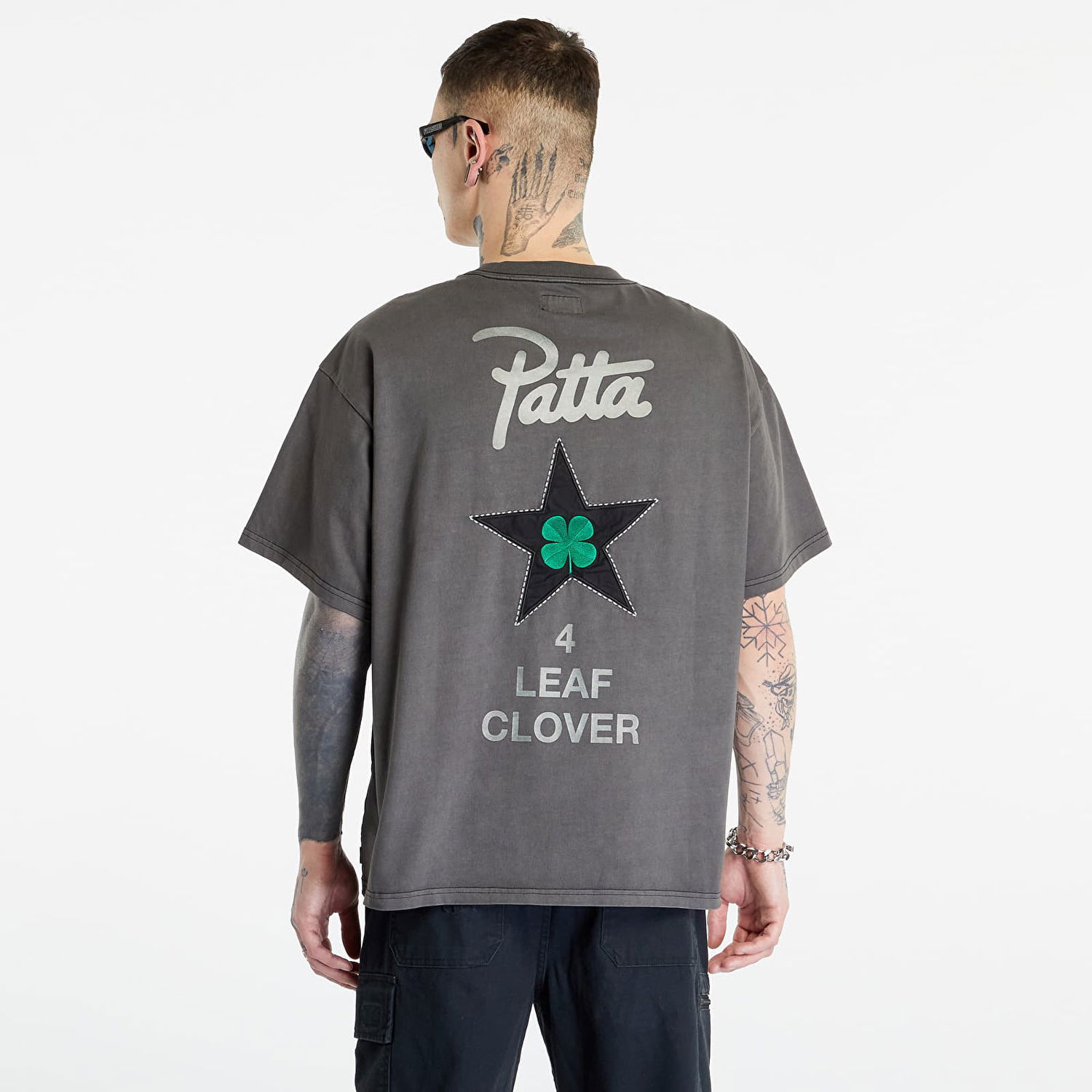 T-shirt Converse Patta x Four-Leaf Clover Short Sleeve T-Shirt Grå | 10024663-A01, 0