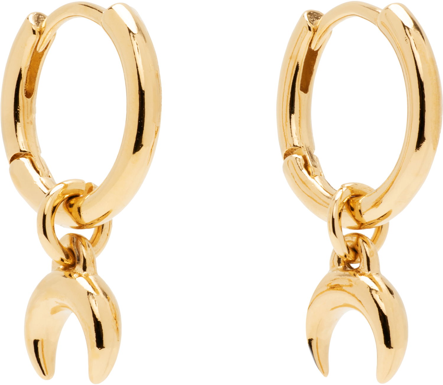 Øreringe Marine Serre Moon Mini Hoop Crescent Earrings Metalisk | UJW078ARMET0003, 1
