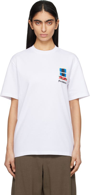 T-shirt JW Anderson JW Anderson Window Embroidered T-Shirt Hvid | JT0283-PG1510, 0