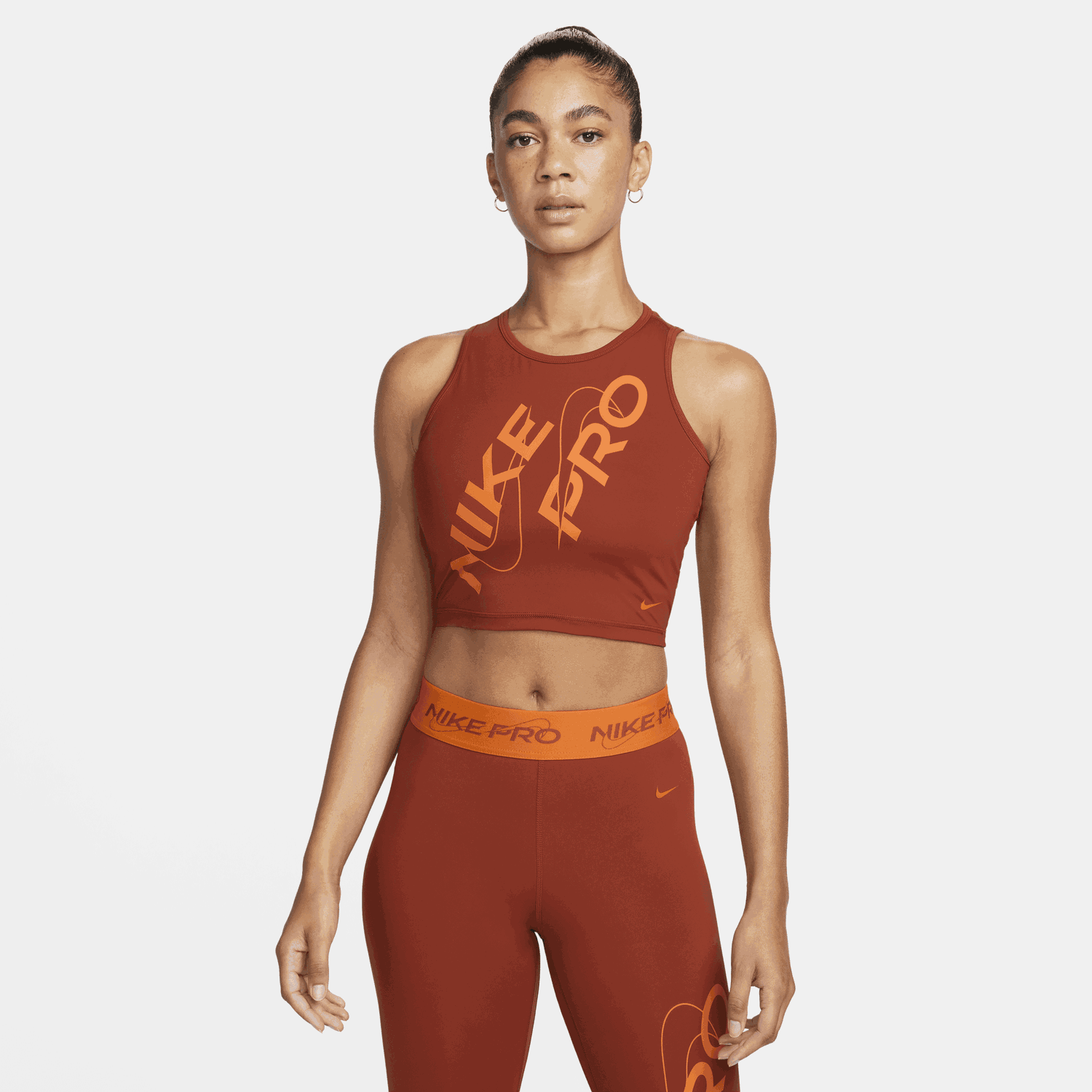 Crop top Nike Pro Dri-FIT Tank Top Orange | FB5261-832, 0