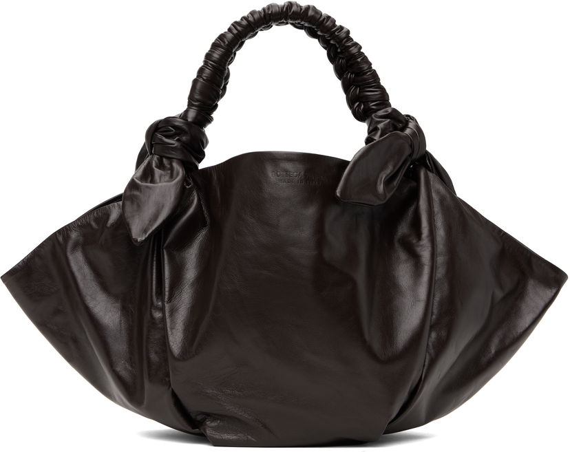 Mulepose Bottega Veneta Leather Knotted Shoulder Bag Brun | 796263 VA9A8