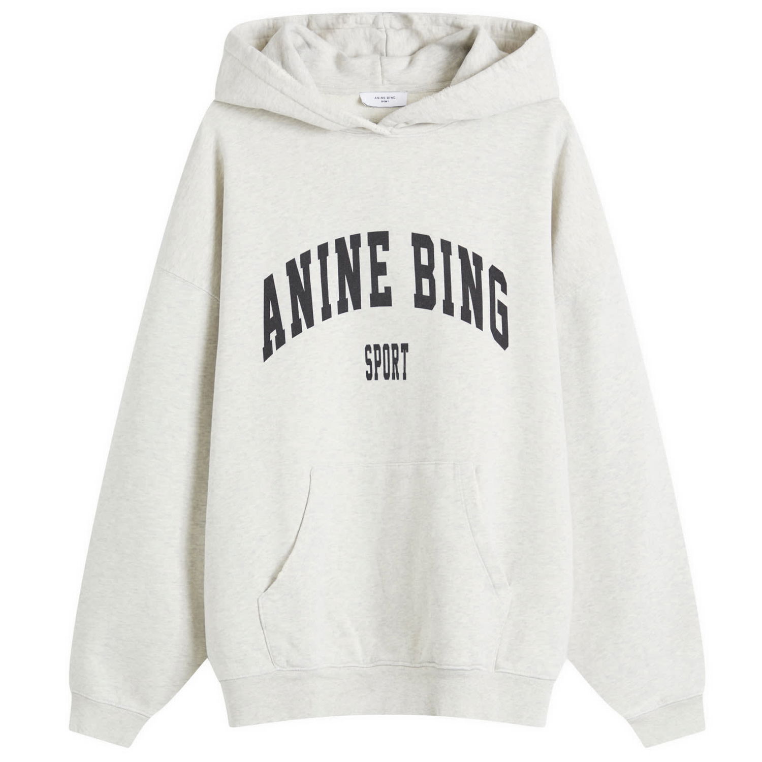 Sweatshirt Anine Bing Harvey Grey Melange Hooded Sweatshirt Grå | S-08-5185-030, 0