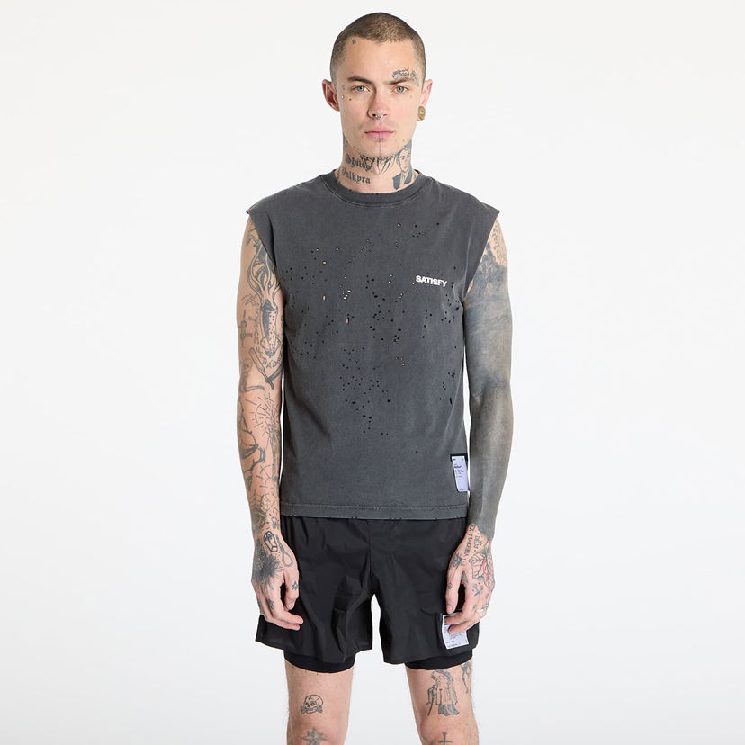 Tanktop Satisfy Satisfy MothTech Distressed Muscle Tee Grå | 11005-AB-SAB