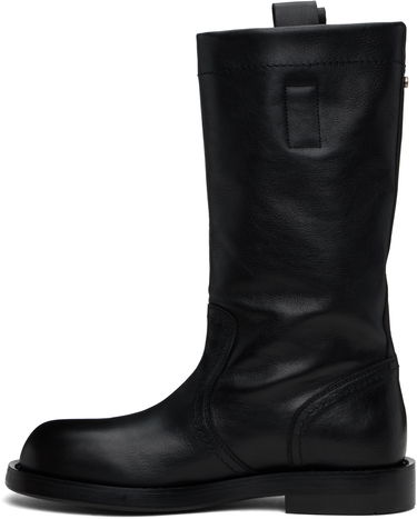 Regnfrakke Ann Demeulemeester Ann Demeulemeester Bente Leather Boots Sort | 2510-M-C32-LT157-099, 2