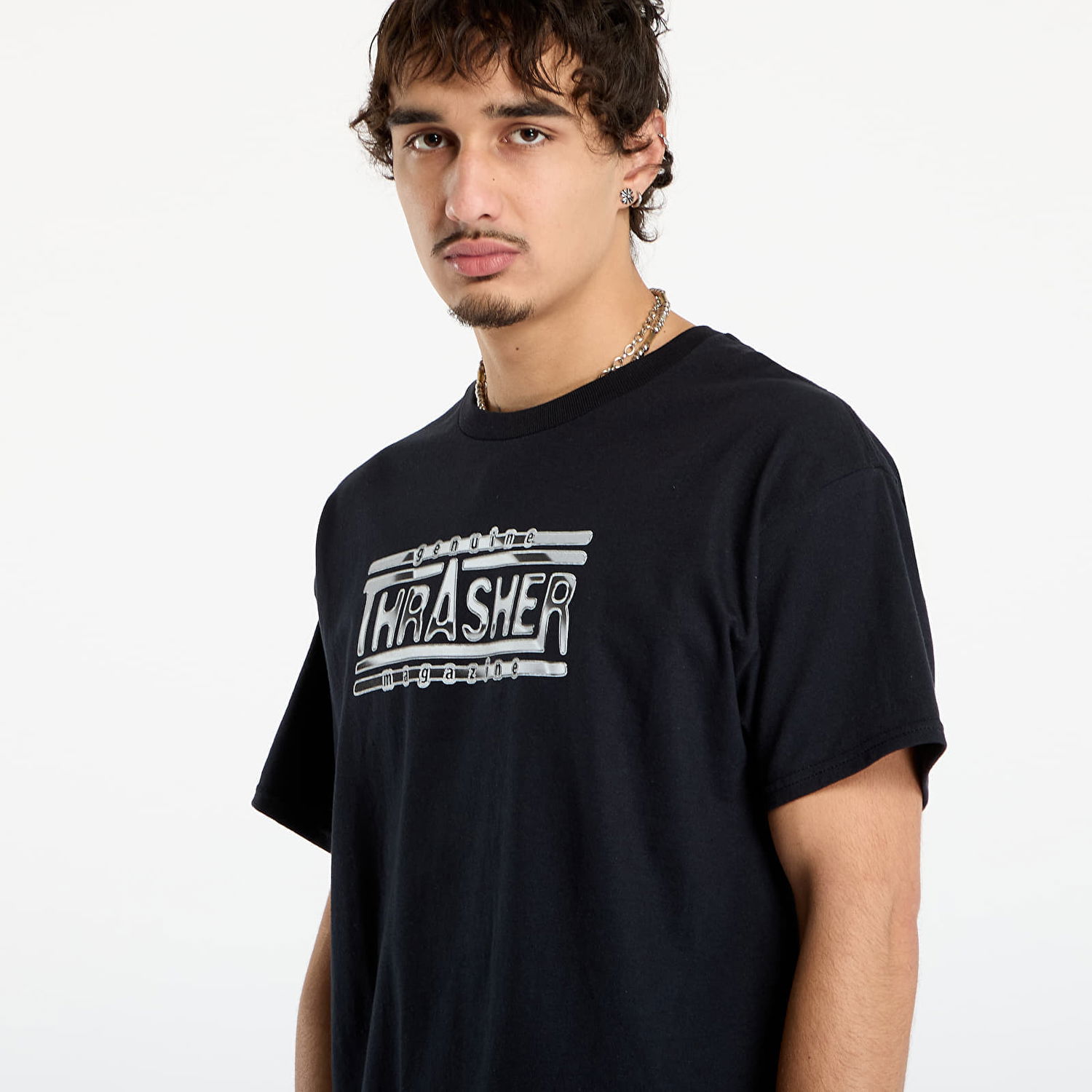 T-shirt Thrasher Thrasher Chrome Genuine T-Shirt Sort | 145761, 1