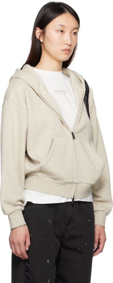Sweatshirt Fear of God ESSENTIALS Classic Fit Zip-Up Hoodie Beige | 192SP255092FW, 1