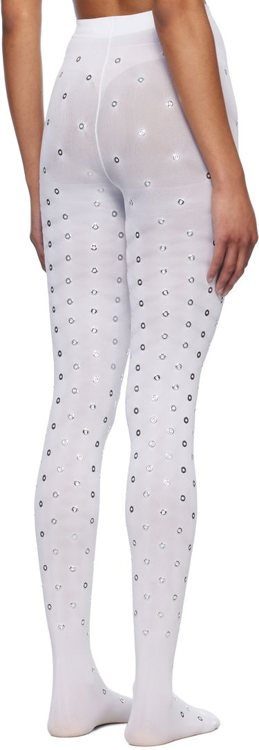 Sokker We11done We11done Eyelet Tights Hvid | WD-LE0-25-284-W-WH, 2