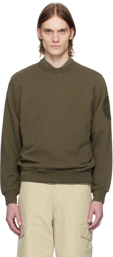 Sweater Stone Island Stone Island Cotton Fleece Sweatshirt Grøn | K1S15 6100026 S0122, 0