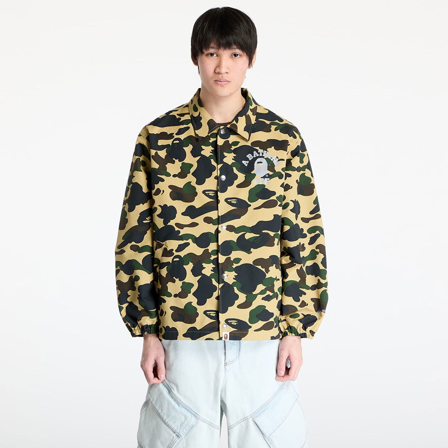 Vindjakke BAPE A BATHING APE Gore-Tex Wind Stopper 1St Camo Relaxed Coach Jacket Gul | 001LJK701005M YEL, 0