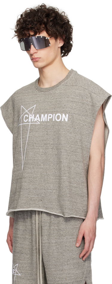 Tanktop Rick Owens Rick Owens Champion Edition Micro Tatlin Tank Top Grå | CM01E1667 CHMJ JERSEY, 3