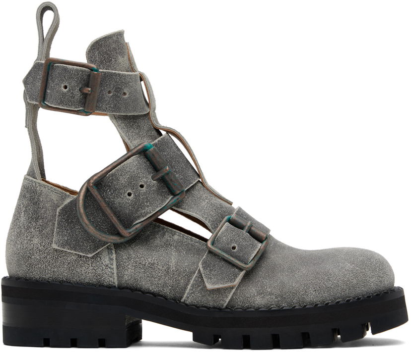 Skopleje Vivienne Westwood Vivienne Westwood Rome Cutout Buckle Boots Grå | 71010073M-L006F-