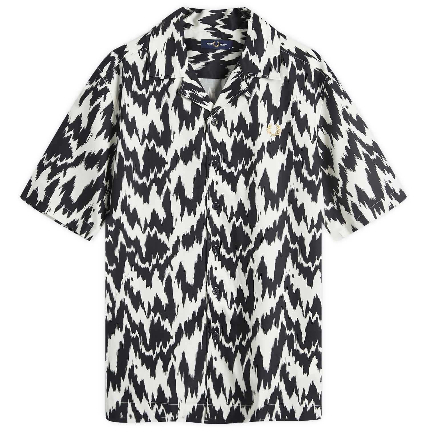 Skjorte Fred Perry Animal Print Vacation Shirt Hvid | M8719-560, 0