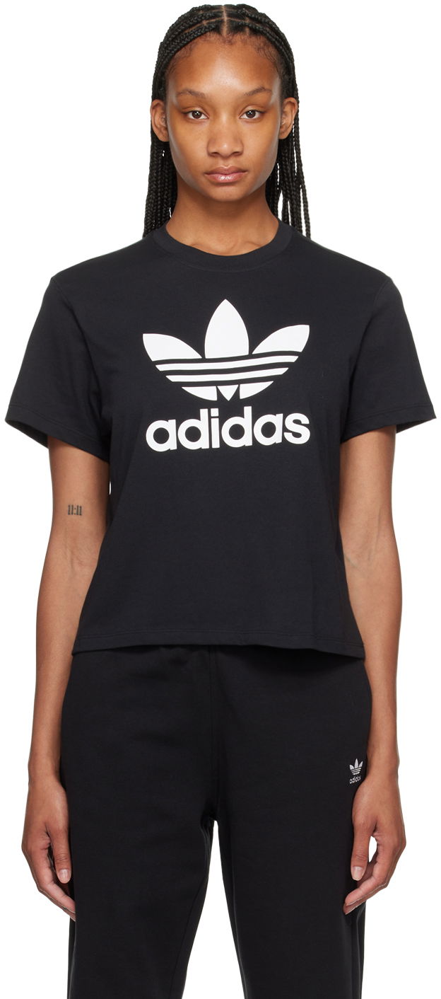 T-shirt adidas Originals Black Adicolor Trefoil T-Shirt Sort | IU2422