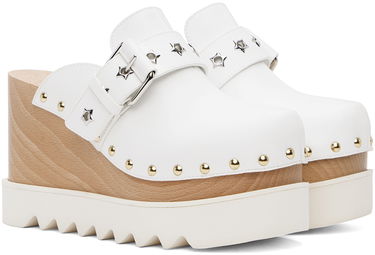Sneakers og sko Stella McCartney Elyse Star-Studded Slip-On Platform Clogs Hvid | 810426AP00P0, 3