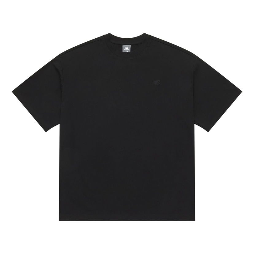 T-shirt New Balance Linear Heritage Brushed Back Oversized T-Shirt Sort | AMT42335-BK