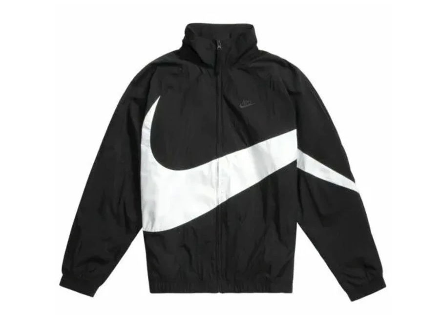 Jakke Nike Big Swoosh Woven Statement Jacket Black Sort | AR3133-010, 0