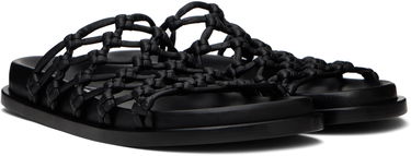 Sneakers og sko Jil Sander Jil Sander Hand-Knotted Sandals Sort | J15WX0008_P5810, 3