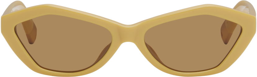 Solbriller Jacquemus Jacquemus 'The Bambino' Sunglasses Beige | JAC42C7SUN