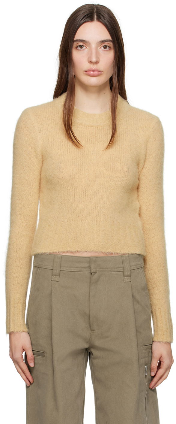 Sweater AMI Brushed Sweater Beige | FKS026.KN0021, 0