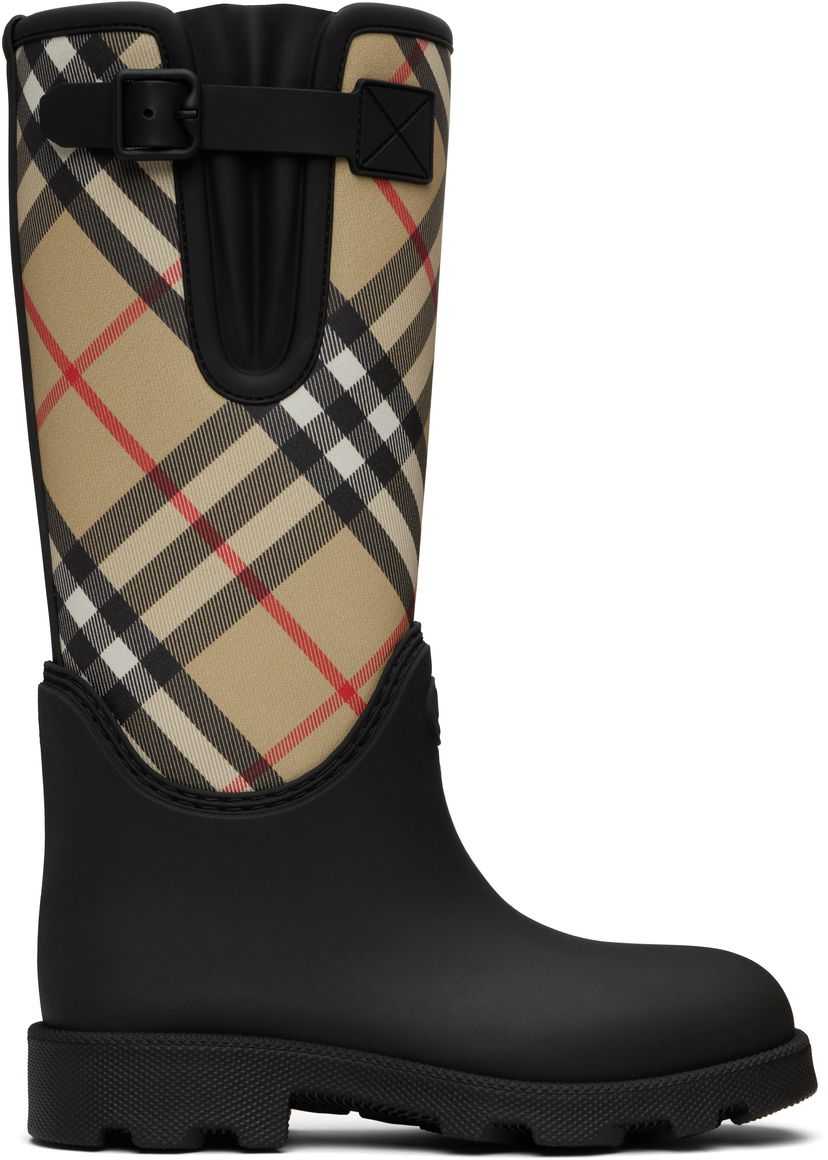 Sneakers og sko Burberry Burberry Marsh Stamp High Rubber Boots Sort | 8111644