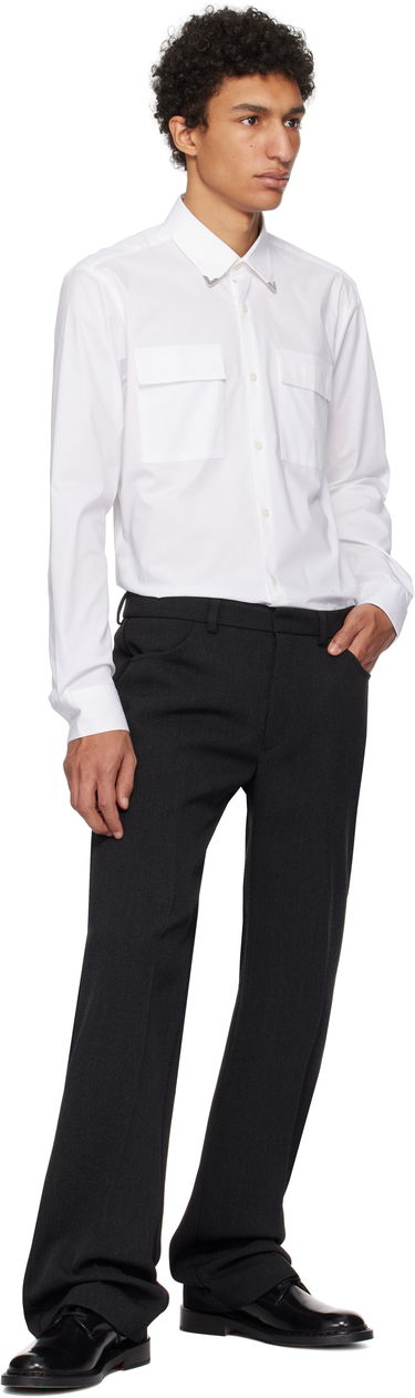 Skjorte BOSS Men's Long Sleeve Shirt With Two Front Pockets And Collar Tips Sort | 50534281, 4