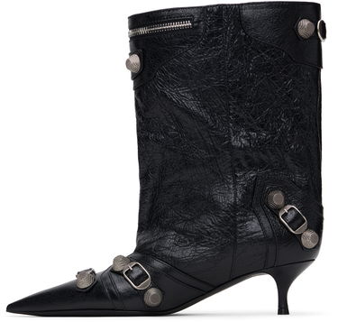 Sneakers og sko Balenciaga Leather Ankle Boots with Metal Studs Sort | 802082 WAD4E, 2