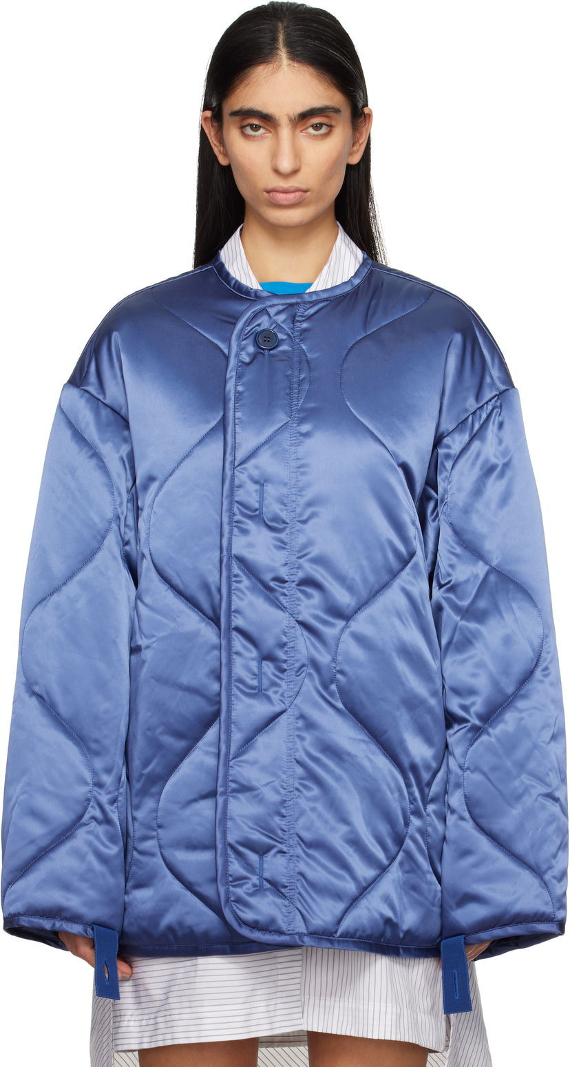 Puffer jakke JW Anderson JW Anderson Oversized Quilted Jacket Blå | JK0374-PG1680