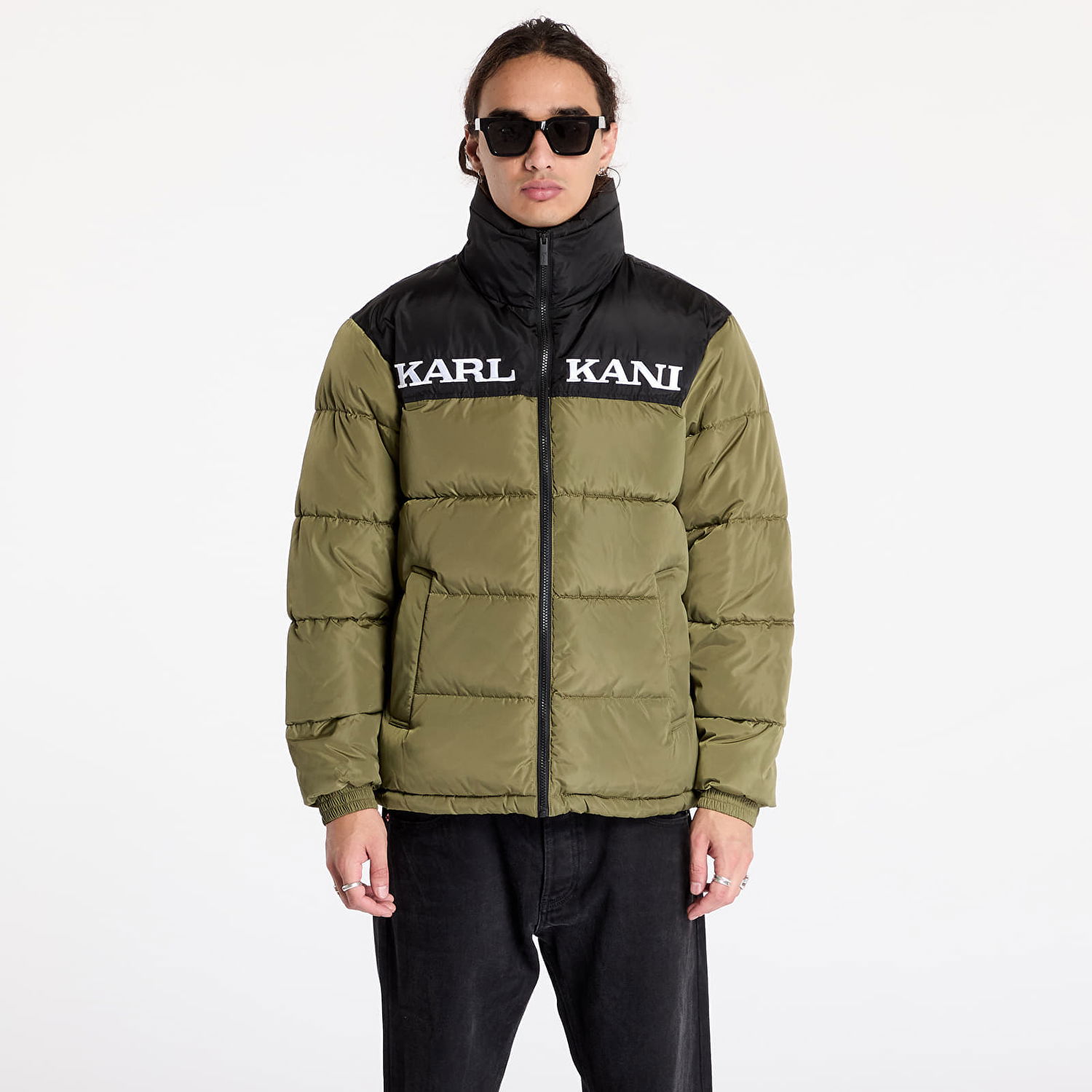 Puffer jakke Karl Kani Jacket Retro Essential Puffer Jacket Olive L Grøn | 60760012, 0