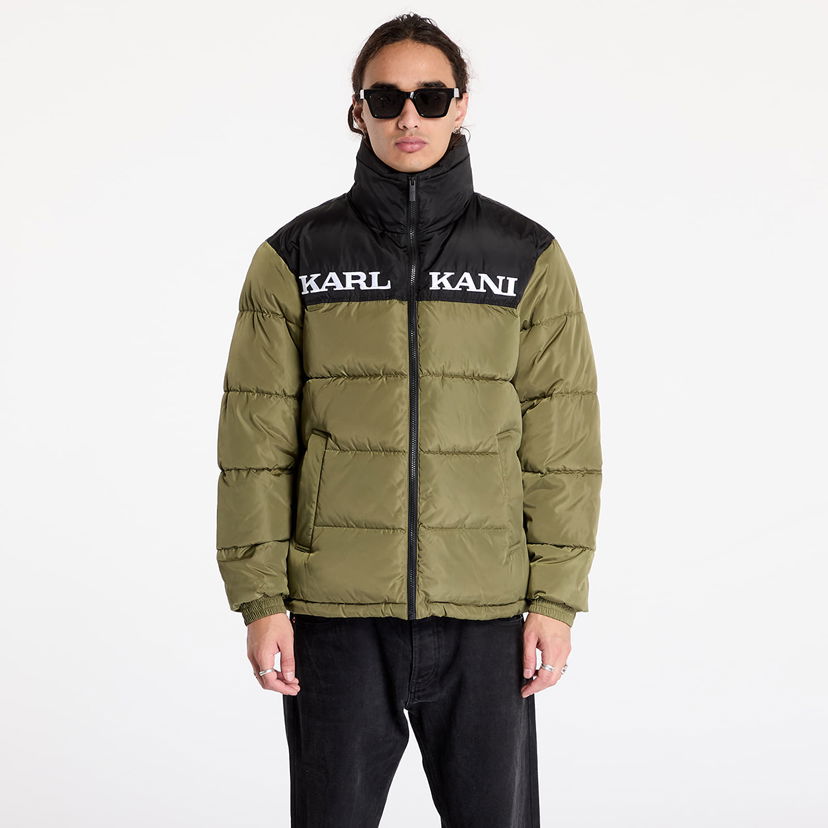 Puffer jakke Karl Kani Jacket Retro Essential Puffer Jacket Olive L Grøn | 60760012