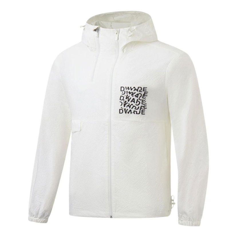 Vindjakke Li-Ning Wade Graphic Full Zip Hoodie Hvid | AFDT319-3
