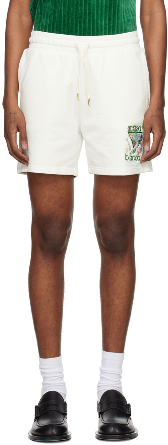Shorts Casablanca 'Le Jeu' Shorts Hvid | MPS24-JTR-003-02, 0
