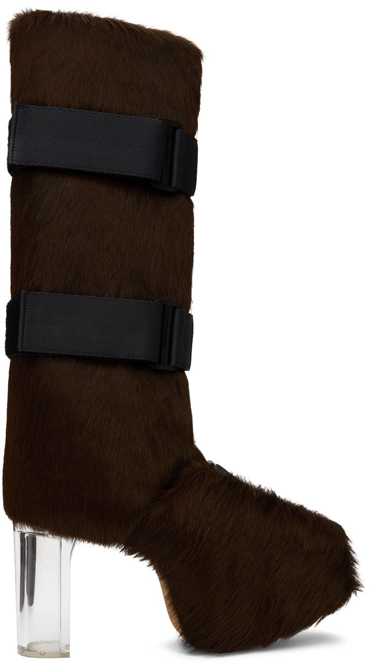 Frakker Rick Owens Rick Owens Splint Platform Boots Brun | RR02C7826 LHLGR0