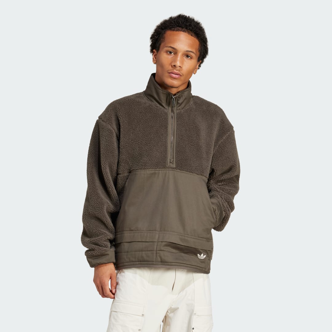 Sweatshirt adidas Performance Essentials Fleece Half Zip Pullover Grøn | JD3344, 0