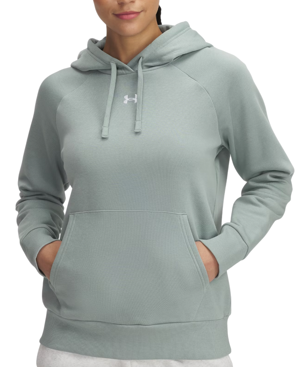Sweatshirt Under Armour Under Armour Rival Fleece Hoodie Grøn | 1379500-348, 0