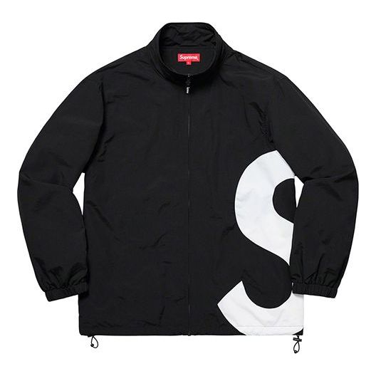 Vindjakke Supreme Track Jacket With Large Logo Sort | SUP-SS19-10437