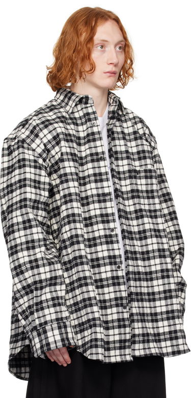 Skjorte VETEMENTS Vetements Wrinkled Pyjama Plaid Shirt Hvid | UA66SH120B, 1