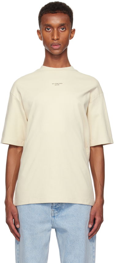 T-shirt Drôle de Monsieur Drôle De Monsieur Classique Slogan T-Shirt Beige | PERM-TS202-CO002-MT, 0