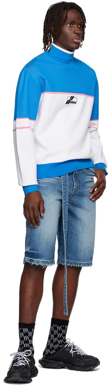 Sweater We11done We11done Mock Neck Sweater Blå | WD-KT1-22-617-U-BL, 3
