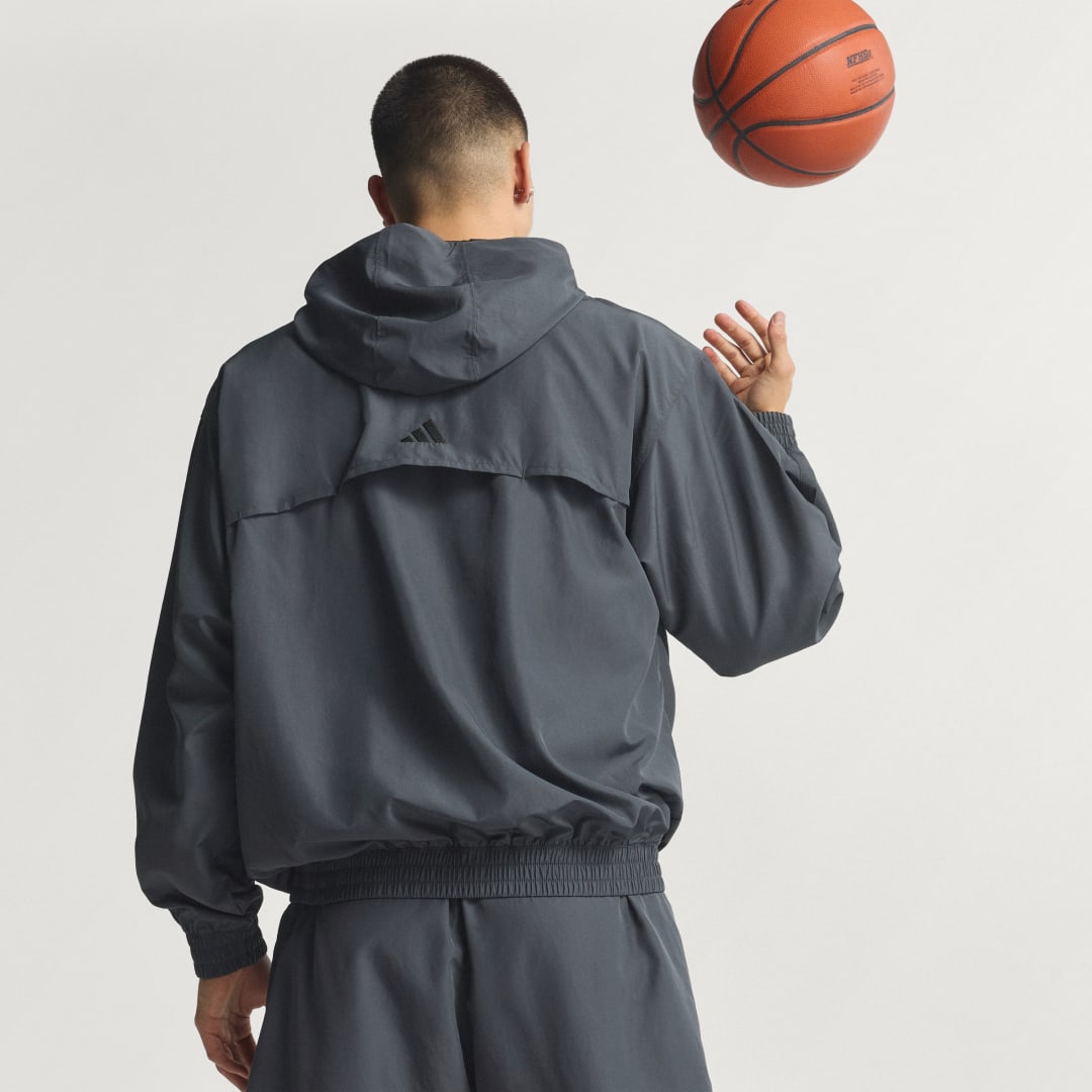 Vindjakke adidas Performance Anthony Edwards Hooded Anorak Grå | KC1611, 0