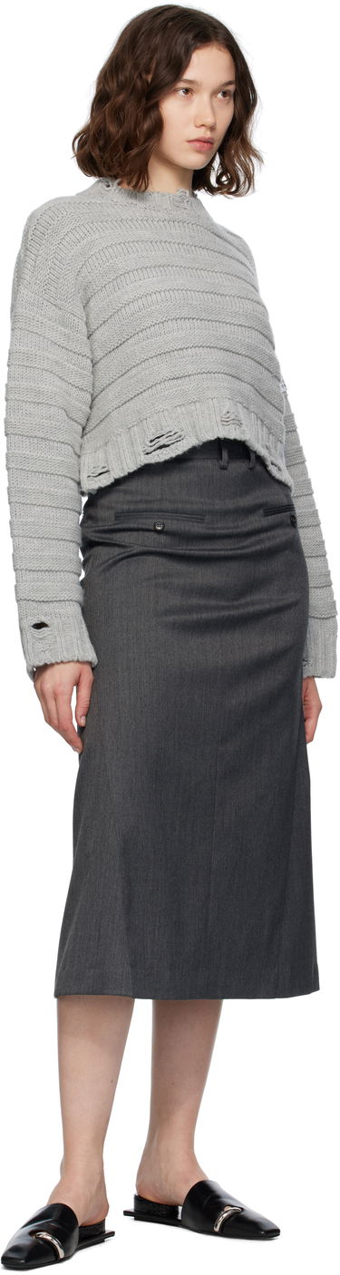 Nederdel Maison Margiela MM6 Maison Margiela Tailored Midi Skirt Grå | S52MI0021 S47848, 3