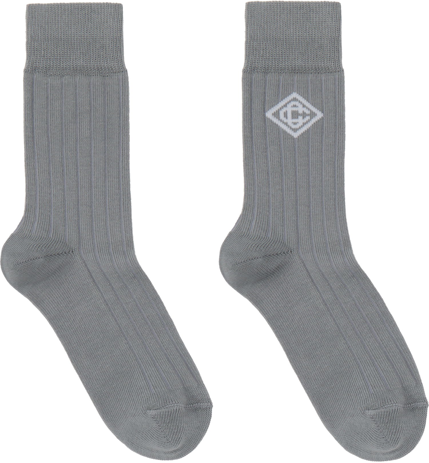 Sokker Casablanca Dress Socks With Logo Grå | APS25-ACC-086-02, 1