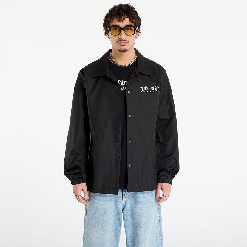 Jakke Thrasher Shadow Mag Logo Coach's Jacket Sort | 145769