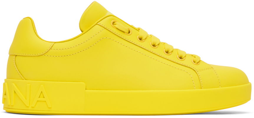 Sneakers og sko Dolce & Gabbana Yellow Portofino Sneakers Gul | CS1772A1065, 0