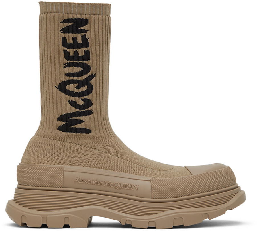 Sneakers og sko Alexander McQueen Tread Slick High Sneakers Beige | 705671W4TV1, 0