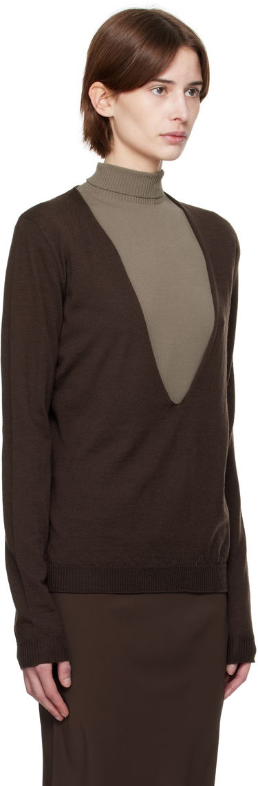 Sweater Rick Owens Rick Owens Hollywood Xtreme V-Neck Pullover Sort | RP01E7668 M, 4